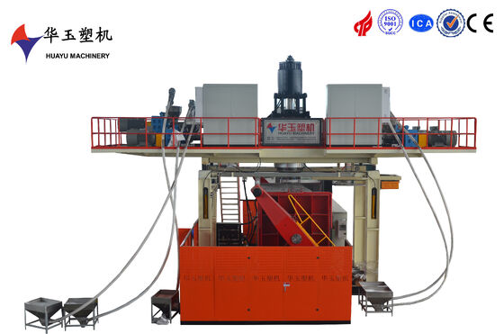 HUAYU 1000L 2LAYERS Blow Moulding Machine 62 KW Heating Power for Production of Large Plastic Containers